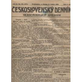 Československý denník roč. III, č. 105. Vladivostok, 1920 (LEGIE, RUSKO, LEGIONÁŘI)