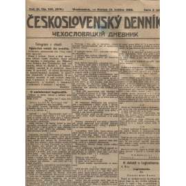 Československý denník roč. III, č. 105. Vladivostok, 1920 (LEGIE, RUSKO, LEGIONÁŘI)