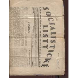 Socialistické listy, ročník I., číslo 1/1917 (Rakousko-Uhersko)