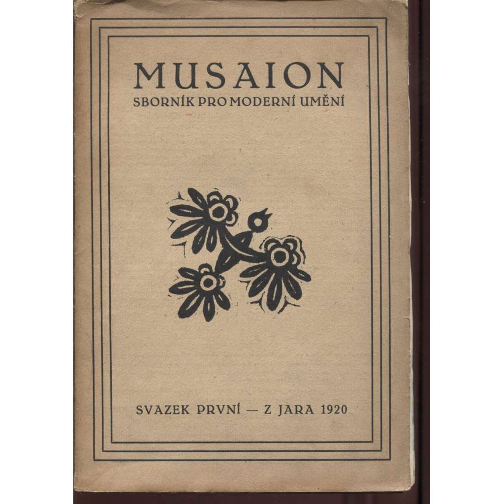 Musaion, svazek I. - z jara 1920 (Sborník pro moderní umění)