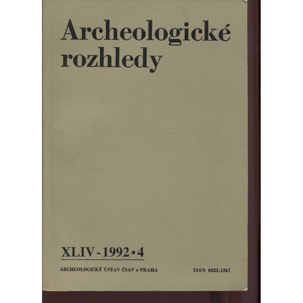 Archeologické rozhledy XLIV - 1992, č. 4.