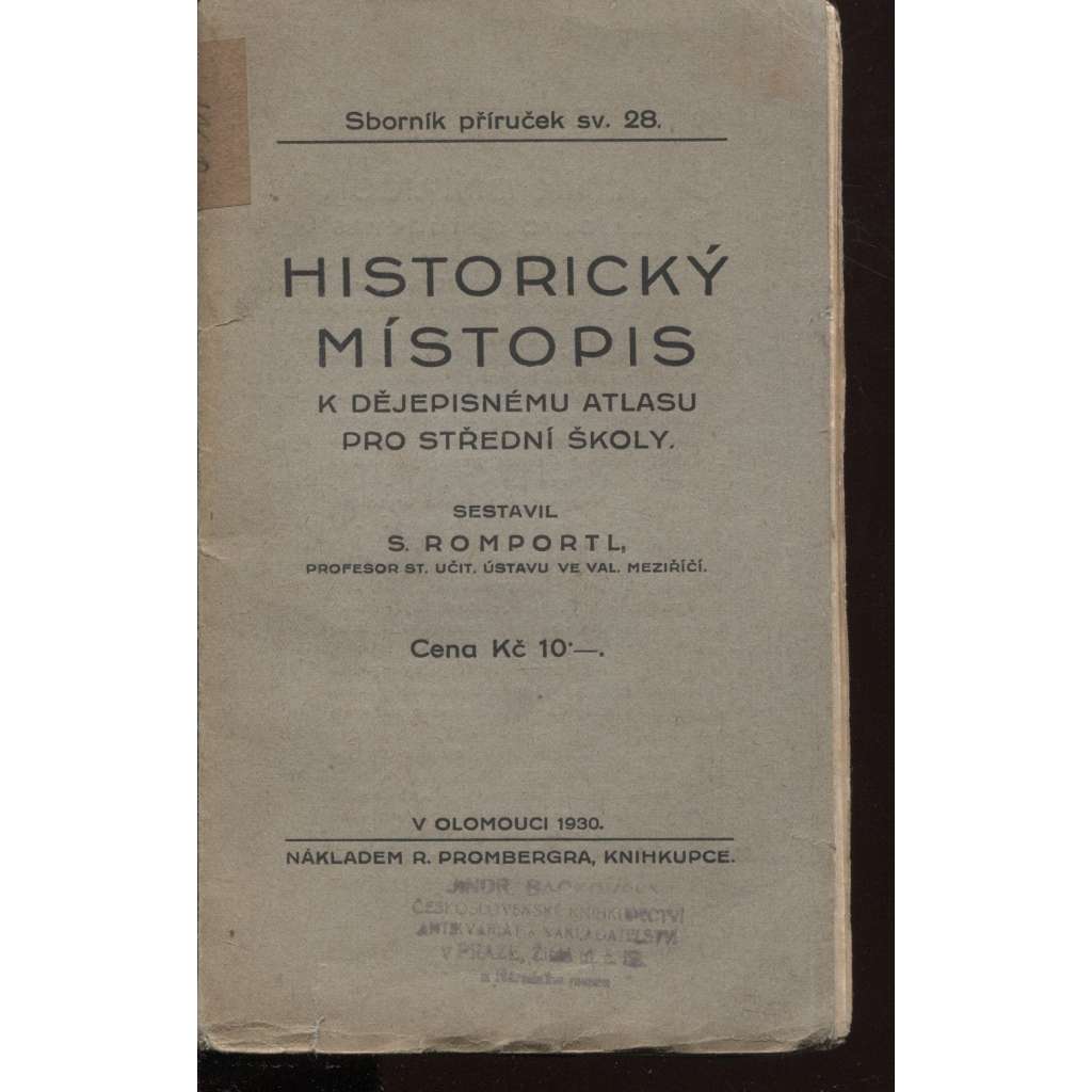 Historický místopis k dějepisnému atlasu pro střední školy