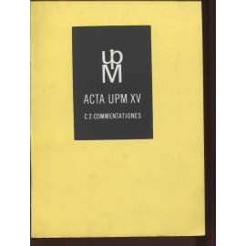 Acta UPM XV./1980. Sborník statí na počest 60. výročí narození PhDr. Dagmar Hejdové