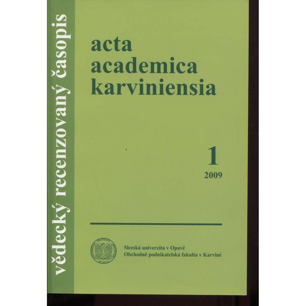 Acta academica karviniensia 1/2009