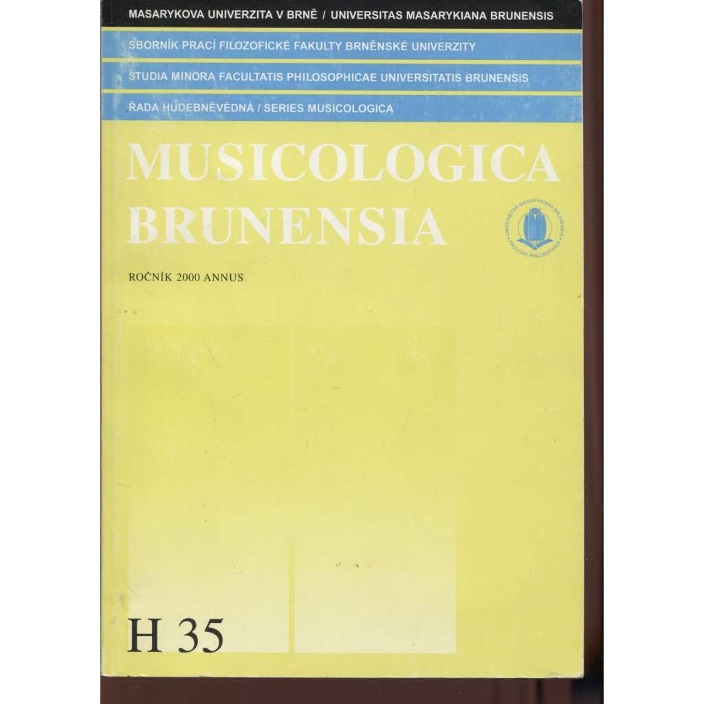 Musicologica Brunensia, H35/2000 (Sborník prací Filosofické fakulty Brněnské univerzity) - text německy