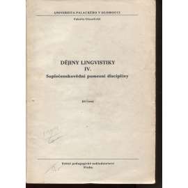 Dějiny lingvistiky IV. Společenskovědní pomezní disciplíny