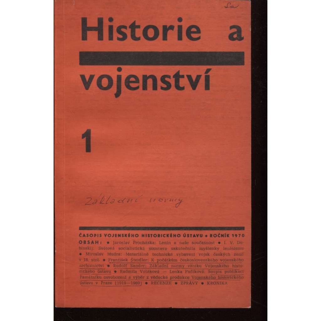 Historie a vojenství 1/1970
