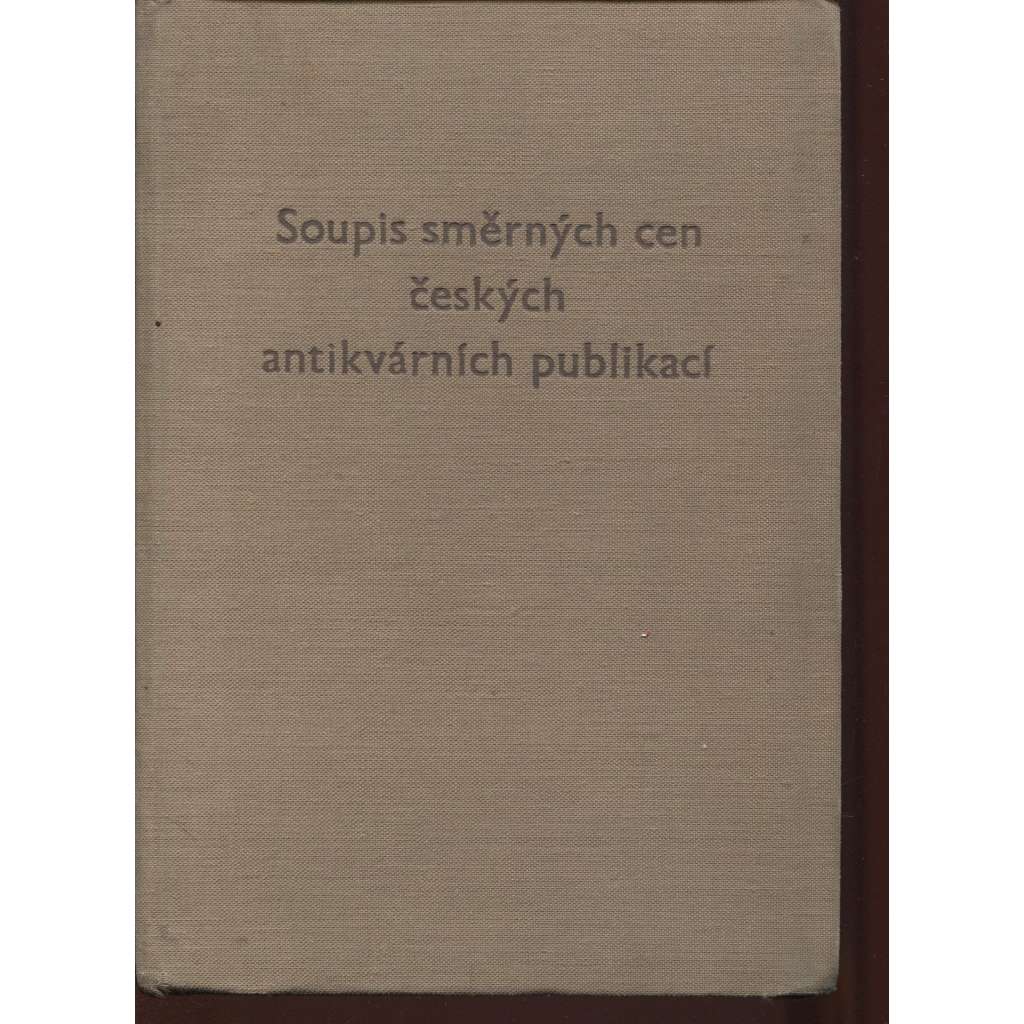 Soupis směrných cen českých antikvárních publikací