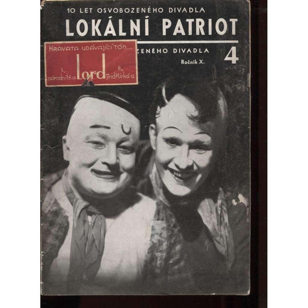 Lokální Patriot, ročník X., číslo 4 (Osvobozené divadlo, Voskovec, Werich) Noviny osvobozeného divadla