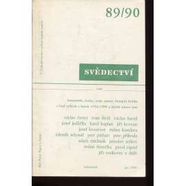 Svědectví, ročník XXIII., dvojčíslo 89-90/1990. Čtvrtletník pro politiku a kulturu