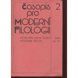 Časopis pro moderní filologii 2/1996, ročník 78 (filologie)
