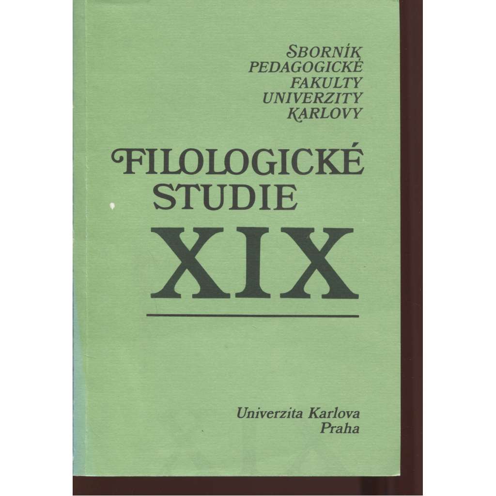 Filologické studie XIX.