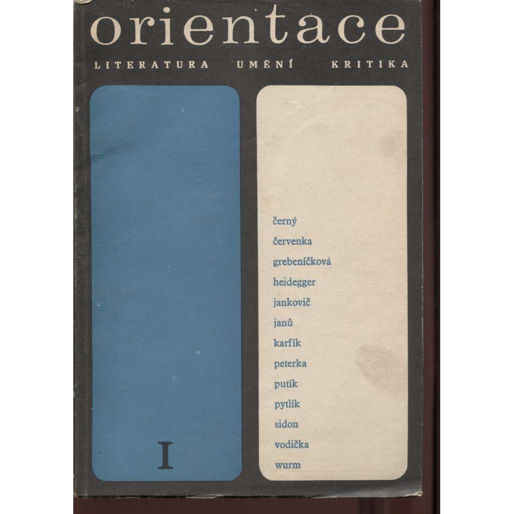 Orientace I./1968 (Literatura, umění, kritika)