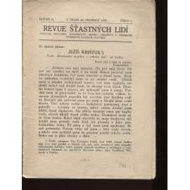 Revue šťastných lidí, ročník II., číslo 1. a 2./1929-1930  (okultismus, náboženství, hermetismus, lékařství)