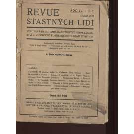 Revue šťastných lidí, ročník IV., čísla 2.-5.,7. a 8./1932 (okultismus, náboženství, hermetismus, lékařství)