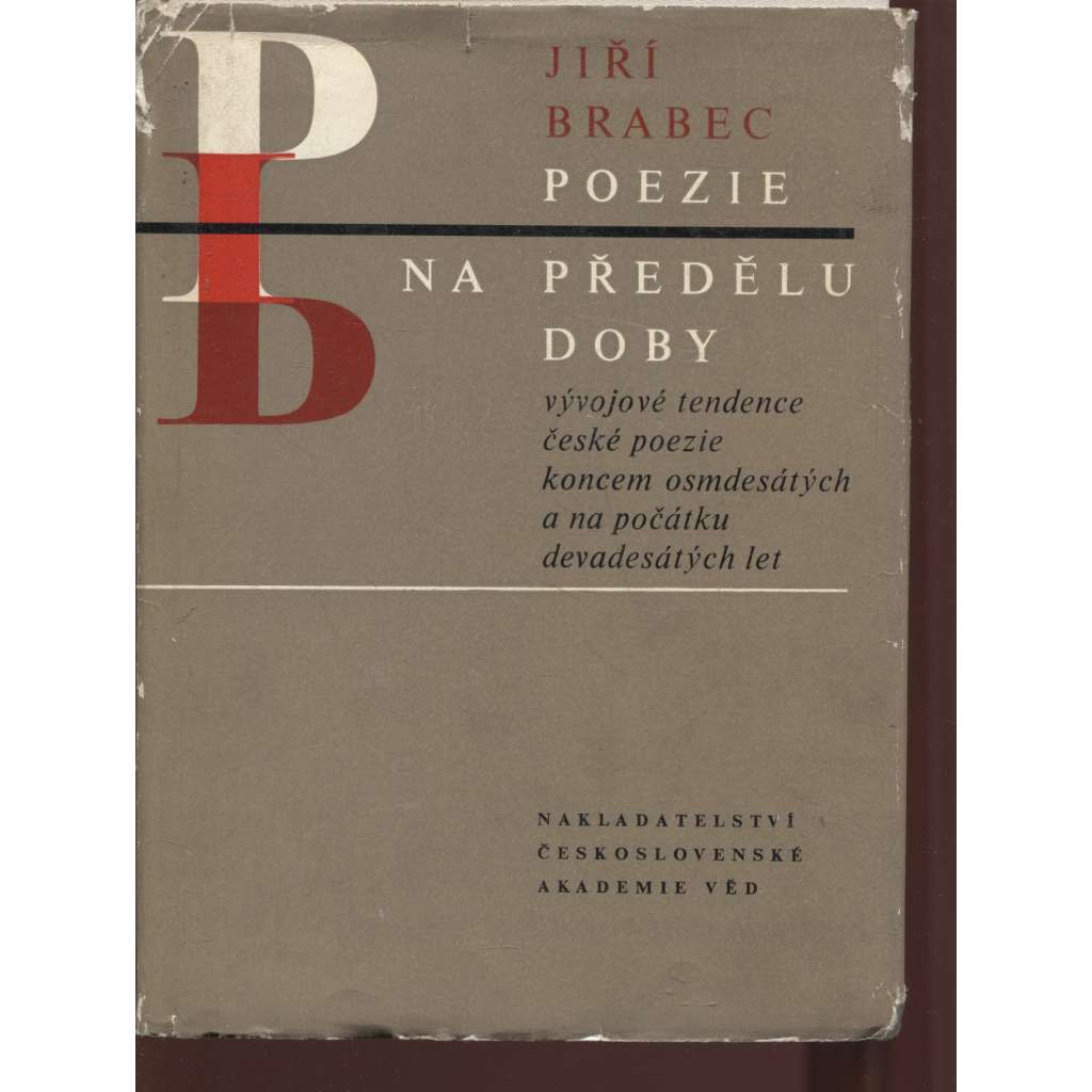 Poezie na předělu doby (podpis Jiří Brabec)