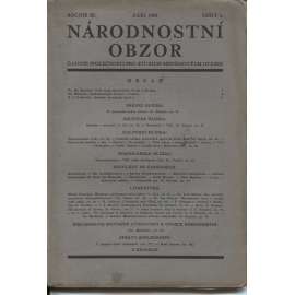Národnostní obzor, ročník III., sešit 1./1932