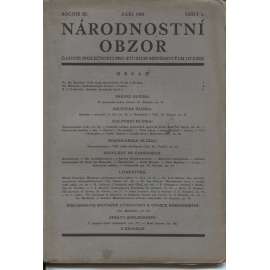 Národnostní obzor, ročník III., sešit 1./1932