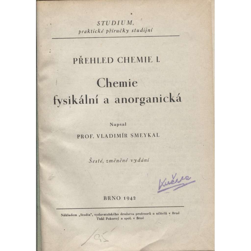 Přehled chemie I. Chemie fysikální a anorganická