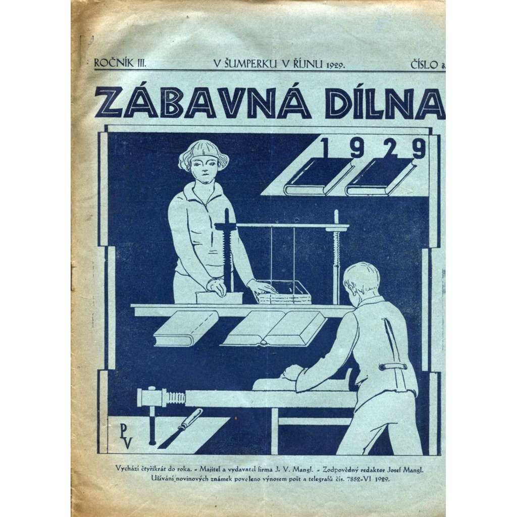 Zábavná dílna, ročník III., číslo 3/1929