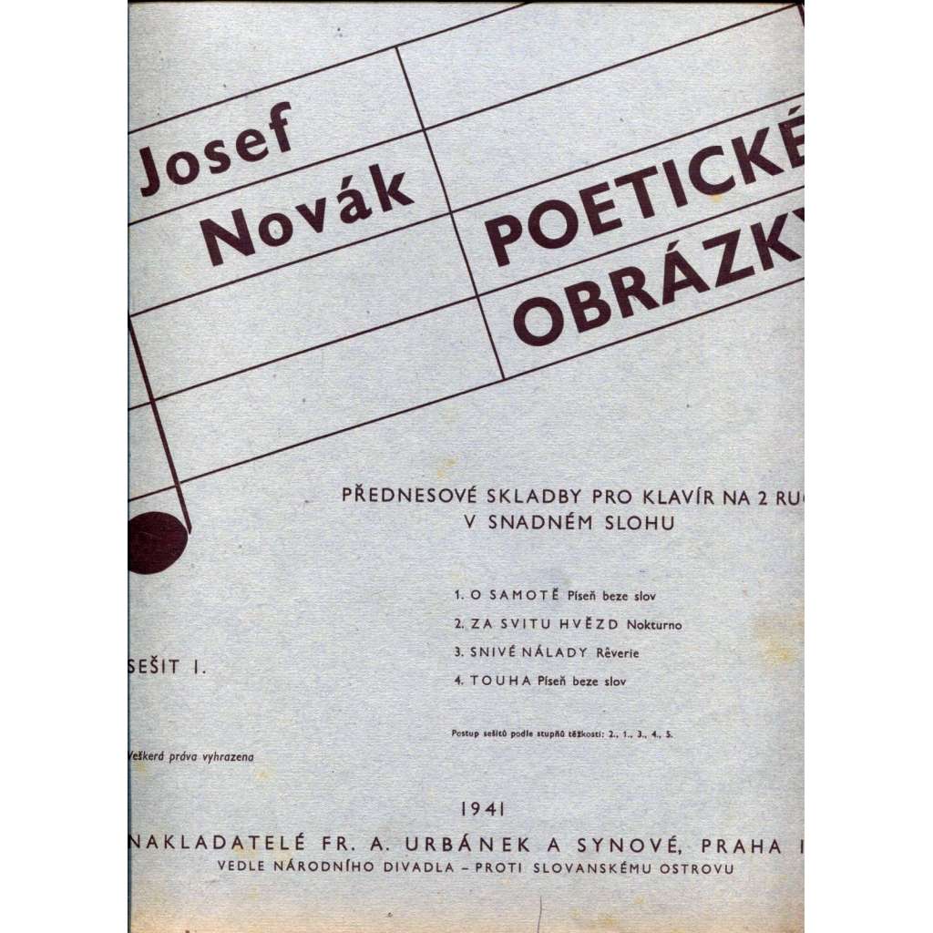 Poetické obrázky, sešit 1