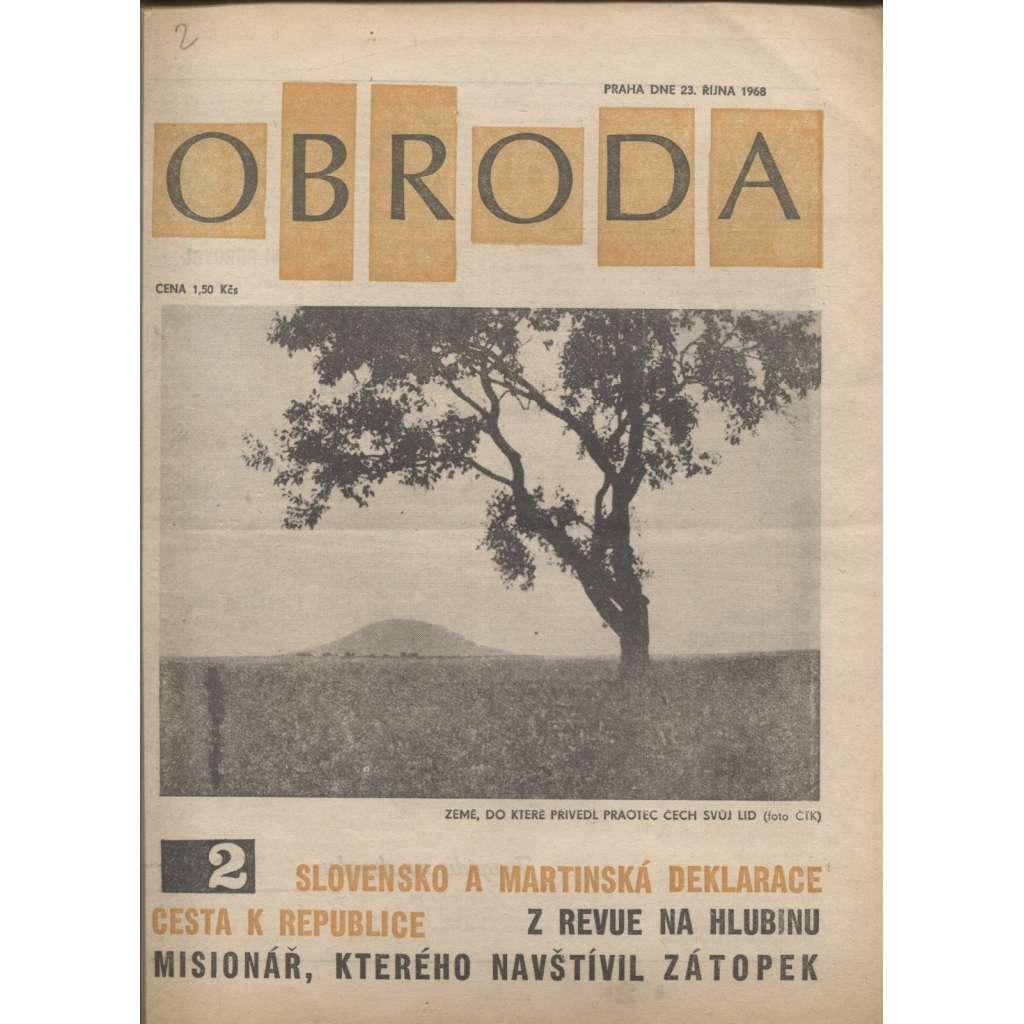 Obroda, křesťanský časopis. Ročník II., čísla 2., 4.-6. a 8.-18./1968