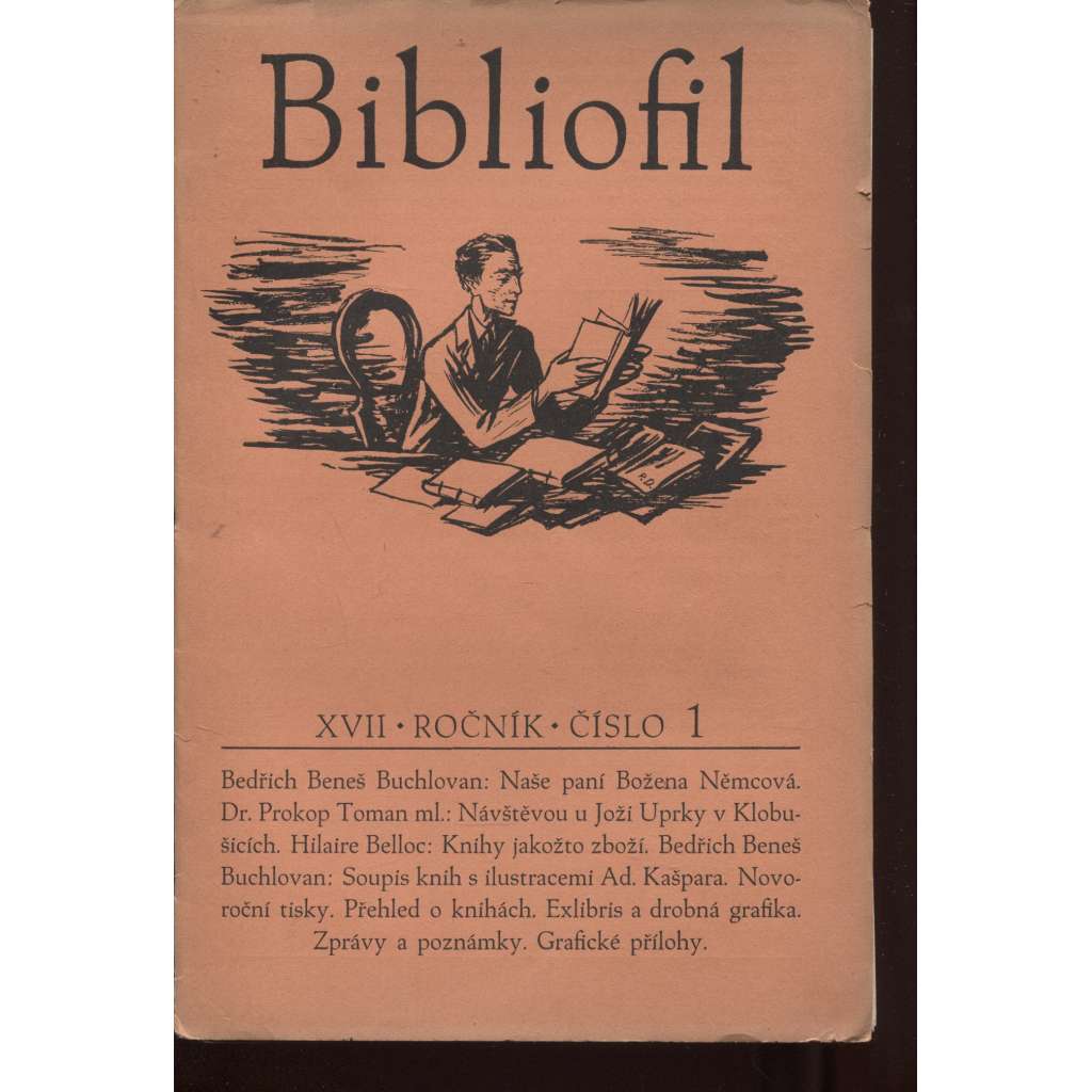Bibliofil, ročník XVII., číslo 1-10/1940. Časopis pro pěknou knihu a její úpravu