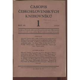 Časopis československých knihovníků, ročník VII./1928, číslo 1.-4.