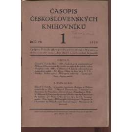 Časopis československých knihovníků, ročník VII./1928, číslo 1.-4.
