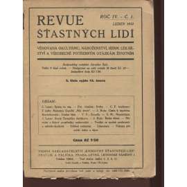 Revue šťastných lidí, ročník IV., číslo 1.-7./1932 (okultismus, náboženství, hermetismus, lékařství)