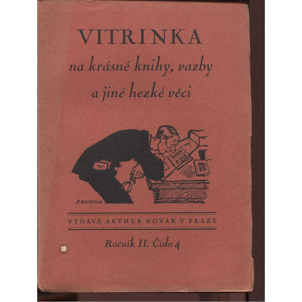 Vitrinka na krásné knihy, vazby a jiné hezké věci, ročník II., číslo 4/1925 (časopis)