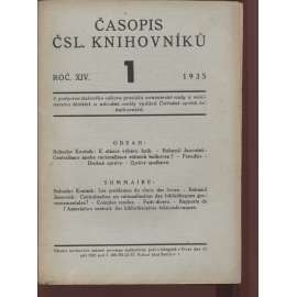 Časopis československých knihovníků, ročník XIV./1935, číslo 1.