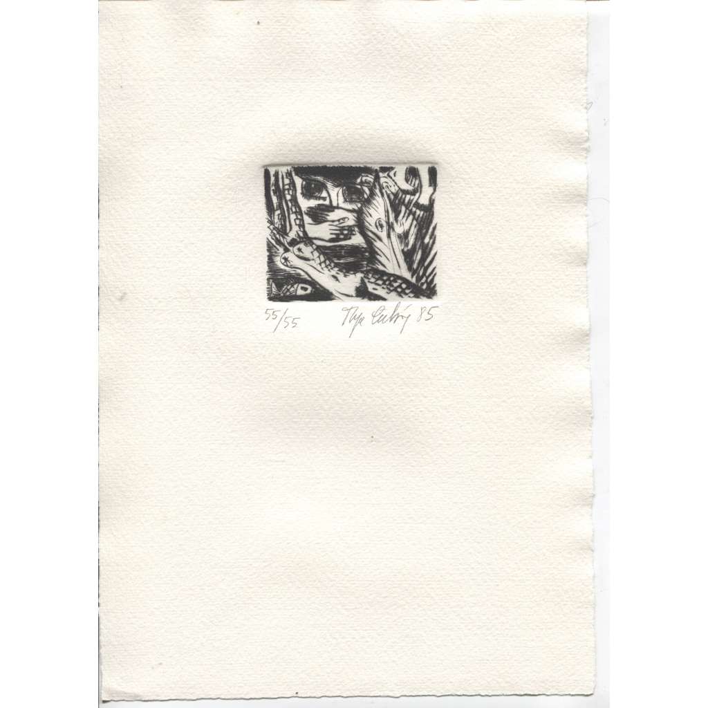 Tajemství (lept, 1985, Olga Čechová)