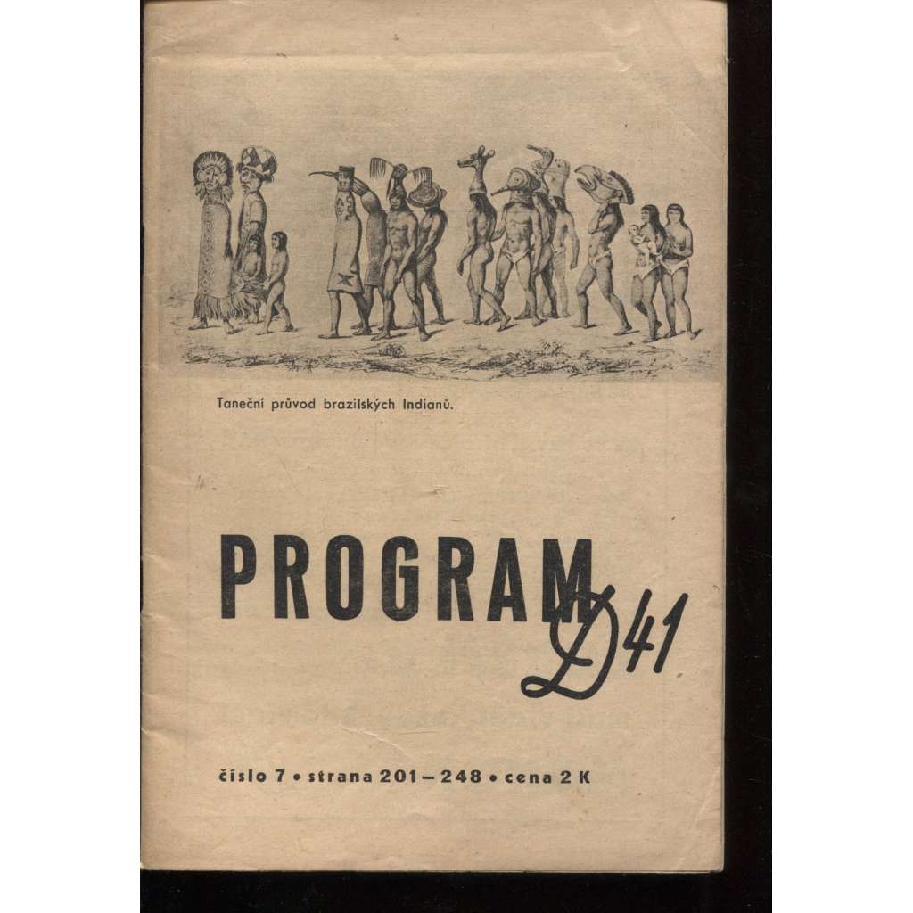 Pohádka o tanci (Divadelní časopis, divadlo, program D 41, číslo 7., ročník 6/1941)