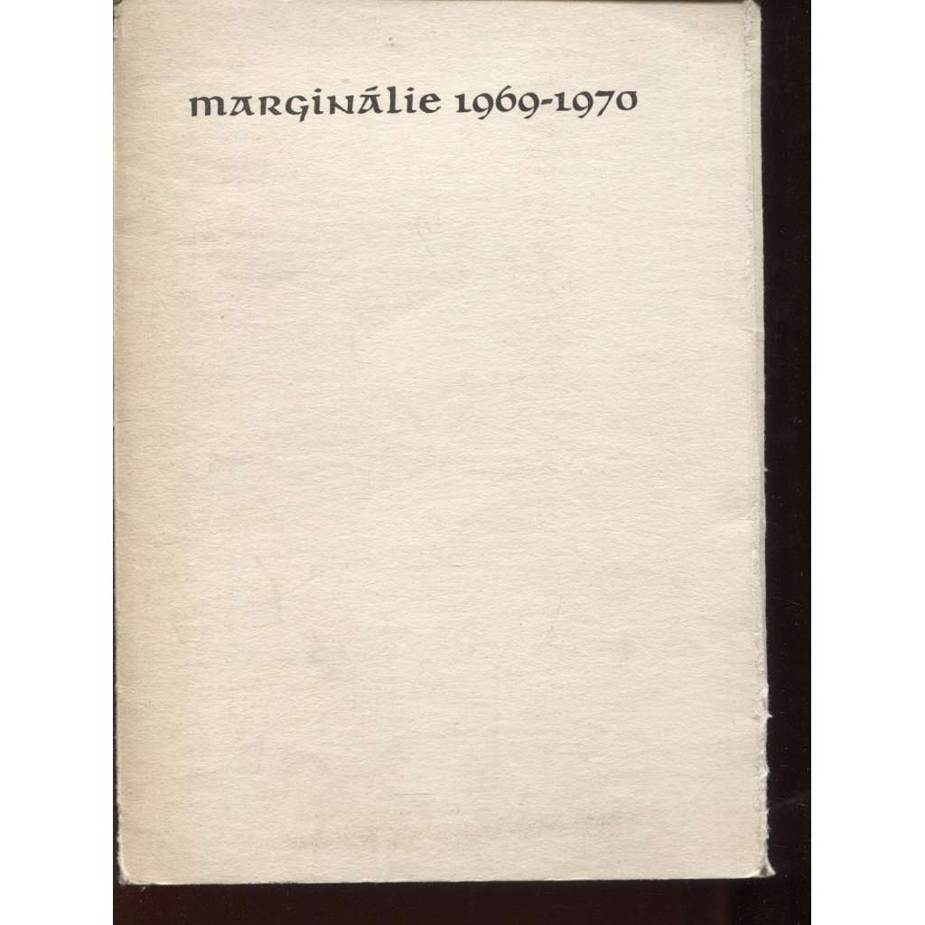 Marginálie 1969-1970