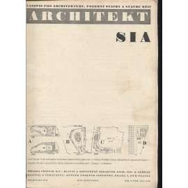 ARCHITEKT. Časopis pro architekturu, pozemní stavby a stavbu měst, ročník XLIII./1944, číslo 7. (architektura)