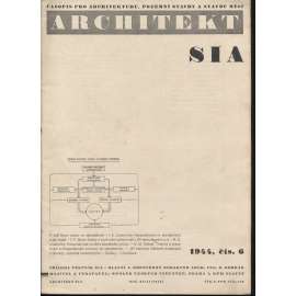 ARCHITEKT. Časopis pro architekturu, pozemní stavby a stavbu měst, ročník XLIII./1944, číslo 6. (architektura)