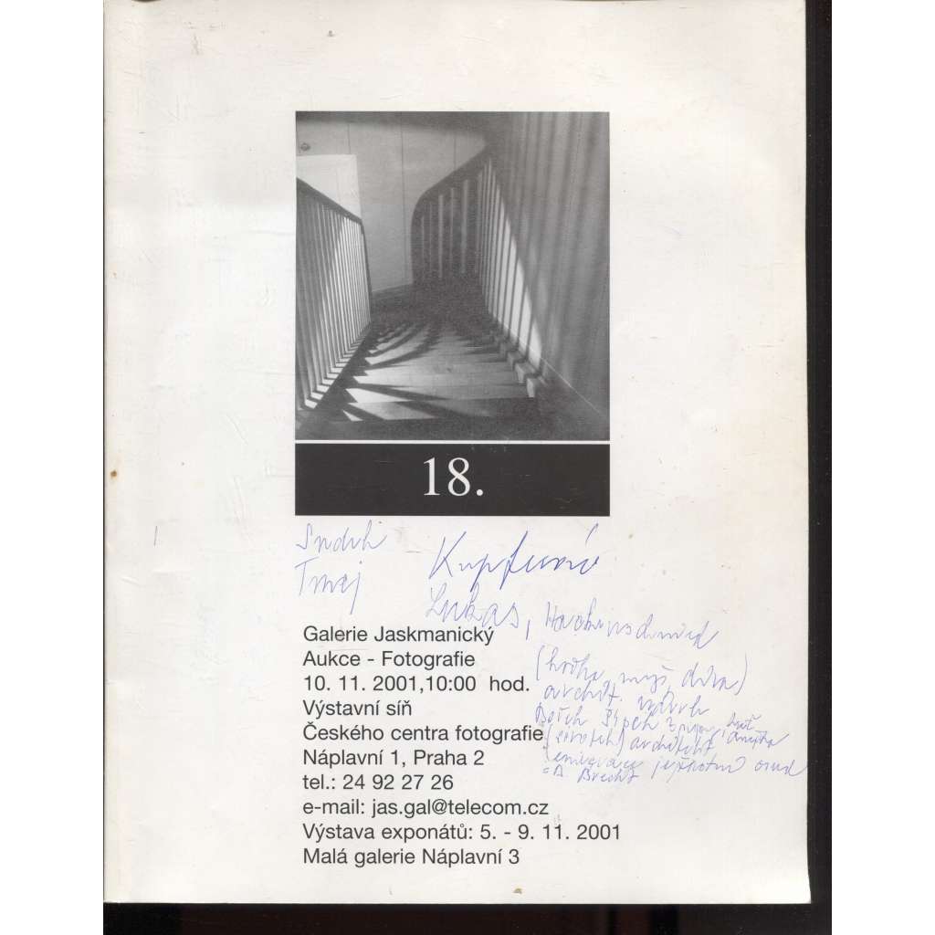 Aukce fotografie (aukční katalog, umění)