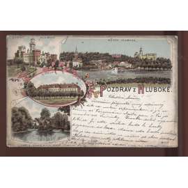 Hluboká nad Vltavou, České Budějovice (litografie)