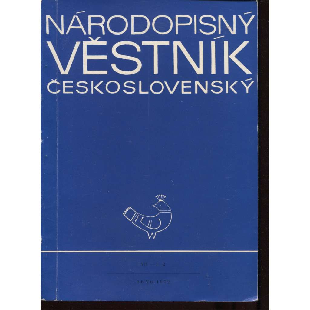 Národopisný věstník československý, roč. VII., č. 1-2/1972