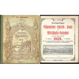Leitmeritzer Allgemeine Schreib-, Haus- und Wirtschafts-Kalendar. 112. Jahrgang, 1929 [Litoměřice; litoměřický kalendář]