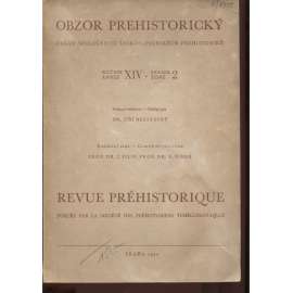 Obzor prehistorický, ročník XIV., svazek 2/1950 [pravěk, paleolit, archeologie, keramika, mj. Únětice, Knovíz, Cheb - hradiště]