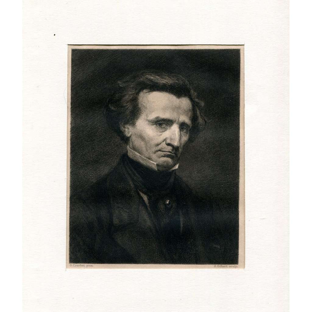 Achille-Isidore Gilbert - Hector Berlioz [1886?; lept; grafika; umění; portrét; hudba]