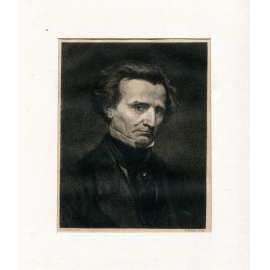 Achille-Isidore Gilbert - Hector Berlioz [1886?; lept; grafika; umění; portrét; hudba]