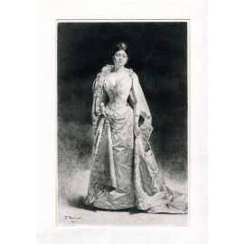 Portrait de Madame A. C. [1891-1905; lept; grafika; portrét dámy; dáma; Francie; 19. století]