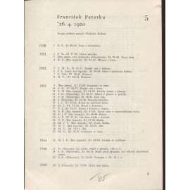 František Peterka - soupis exlibris za léta 1950-1975
