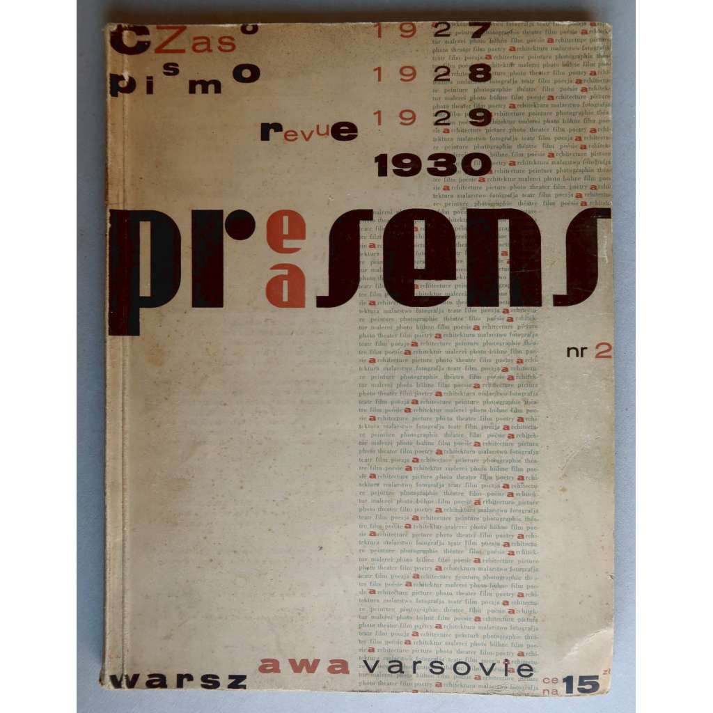 Czasopismo Praesens = Revue Moderne Praesens, Maj 1930, Nr 2 [avantgarda, architektura, umění, Polsko, polský modernismus, konstruktivismus]