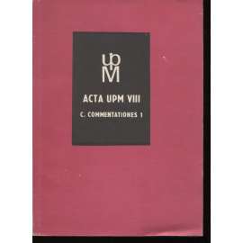 Acta UPM VIII./1973. Sborník statí na počest 70. výročí narození PhDr. Emanuela Pocheho (podpis Emanuel Poche)
