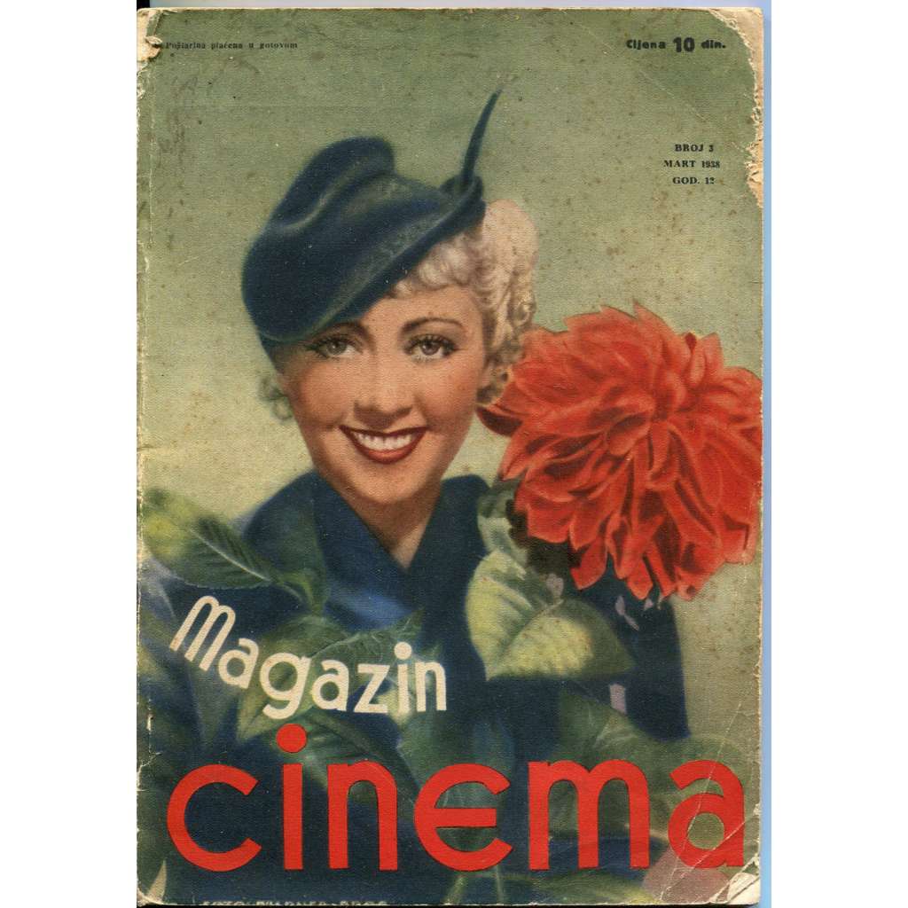 Magazin Cinema, ročník 12, číslo 3, březen 1938, ročník 12 [časopis o filmu; fotografie; Chorvatsko; Jugoslávie]
