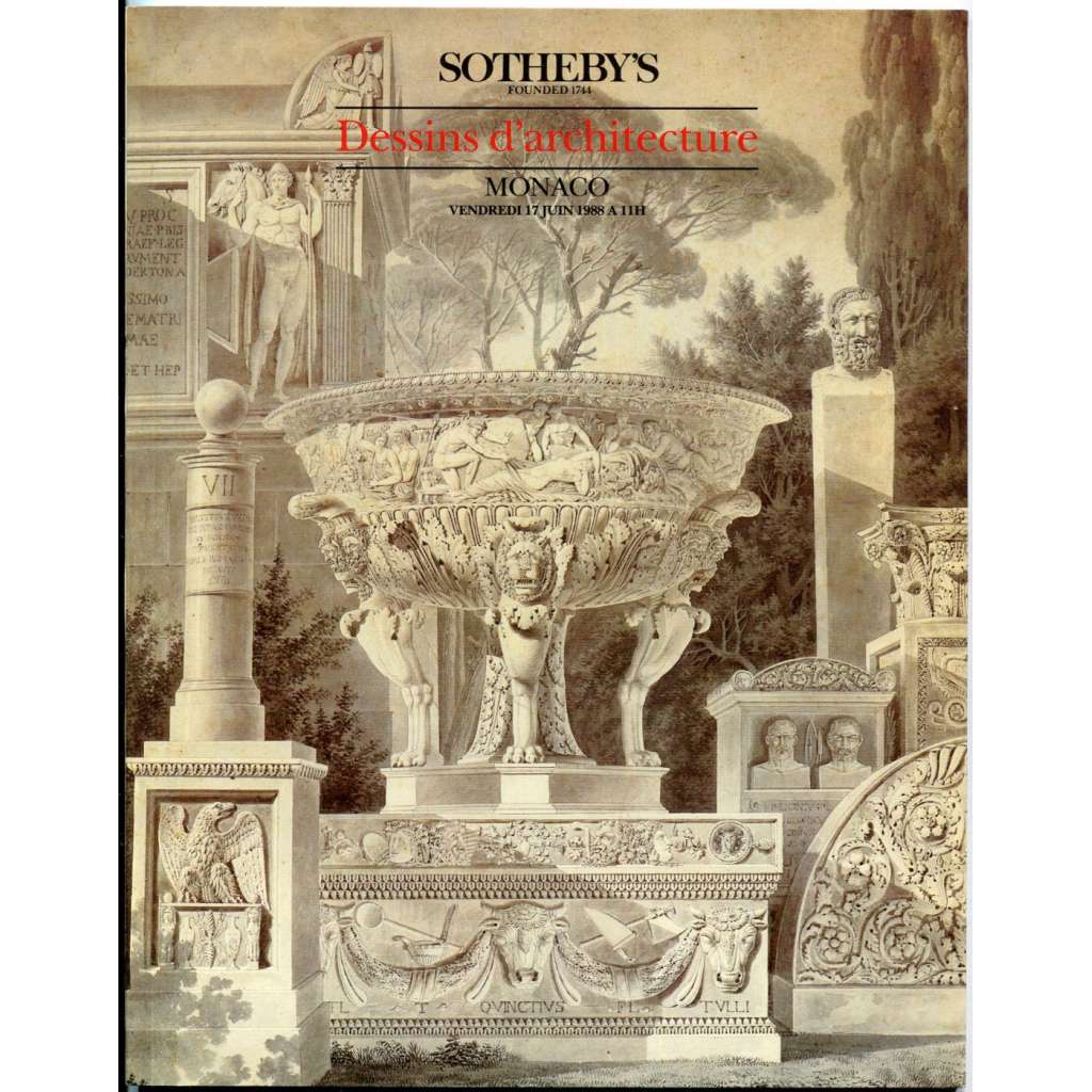 Sotheby's. Dessins d'architecture [kresby; umění; architektura; 18. století; aukční katalog]